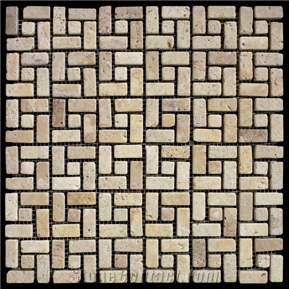 Stone Mosaic, Beige Travertine Mosaic