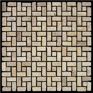 Stone Mosaic, Beige Travertine Mosaic