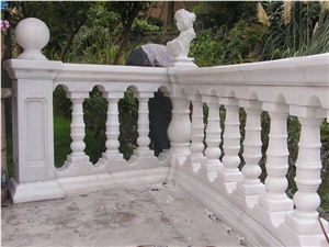 Balustrade and Railings, White Marble Balustrade & Railings