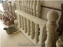Beige Marble Balustrade,Marble Staircase Rails