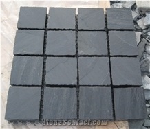 Black Courtyard Road Pavers,Slate Cube Stone,Slate Garden Stepping Pavements,Floor Covering
