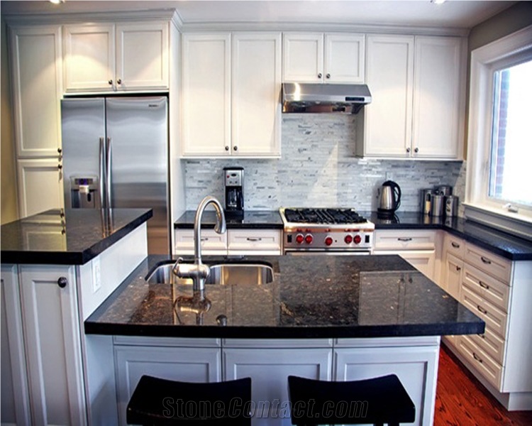 Black Kitchen Desk Top Quartz Kitchen Countertop Worktops From China Stonecontact Com