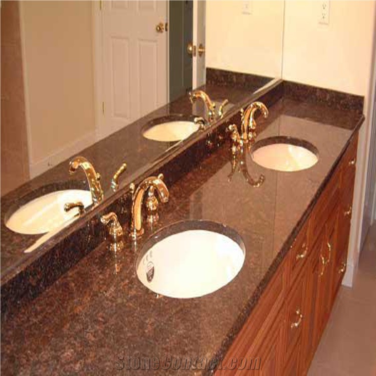 Brown Bath Vanity Top, Brown Granite Bathroom Countertop,Brown Granite ...