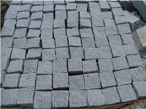 G654 Blind Stone Pavers,Granite Walkway Pavers,Grey Granite Cobble Paving Stone
