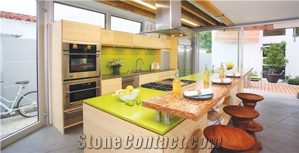 Green Quartz Kitchen Top,Kitchen Countertop,Bar Top