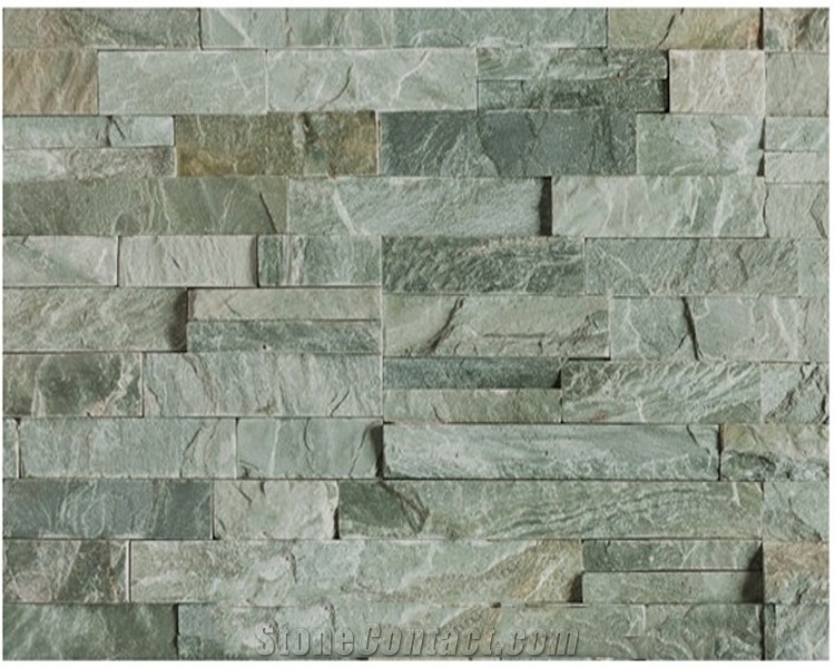 Green Slate Stone Ledge Panel, Green Slate Cultured Stone,Slate Garden Stone Veneer Wall Cladding