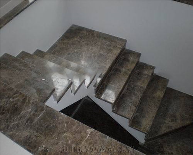 Hang Grey Marble Cheap Polished Stair Riser