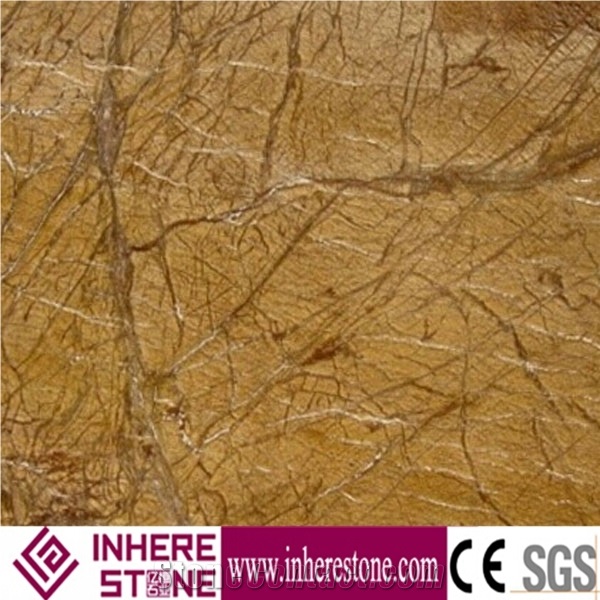 India Rainforest Gold Marble Tiles & Slabs, Bidasar Gold/Brown Marble Slabs, Golden Glory Marble Price