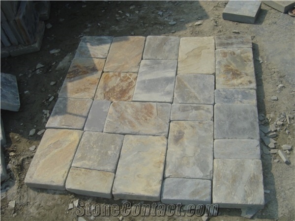Multicolor Garden Stepping Pavements,Cube Stone