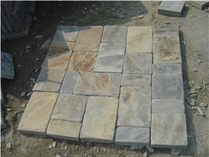 Multicolor Garden Stepping Pavements,Cube Stone