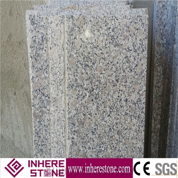 Pearl Flower Granite Polished Stair, Chinese Granite G383 Stair Treads & Risers, Pearl Flower Interior/Exterior Steps/Deck Stair