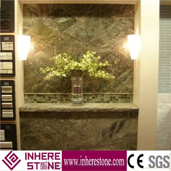 Quality Chinese Premium Rainforest Green,Bidasar Green Marble Tiles Price in India,Green Multicolor Stone Slab