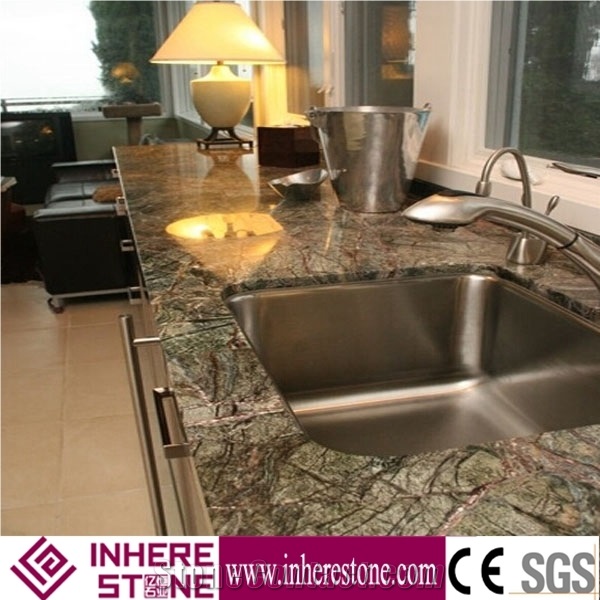 Rainforest Green Marble Kitchen Countertops/ Desk Tops/ Worktops/ Bar Tops