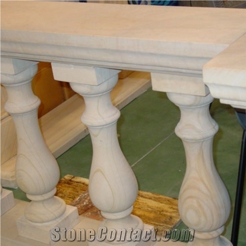 Sandstone Balustrade & Railings,White Staircase Handrail