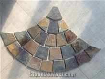 Slate Cobble Stone,Multicolor Floor Covering