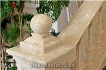 Staircase Rails,Beige Limestone Balustrade & Carved Railing