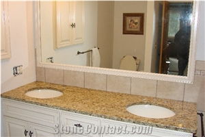 Yellow Bathroom Vanity Top,Granite Bathroom Countertops,Yellow Granite Bath Top