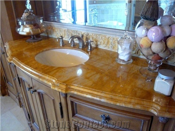 Yellow Marble Kitchen Island Top,Kitchen Countertop from China