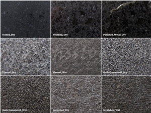 G684 Flamed Tiles / Fuding Black Basalt Tiles / Raven Black / Black Pearl