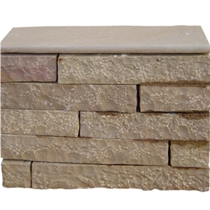Autumn Brown Sandstone Wall Bricks, Brown Sandstone Wall Stone, Buff Sandstone Wall