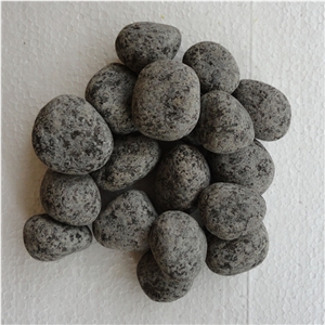 Black Granite Pebbles, Polished Granite Pebbles, River Bed Pebbles