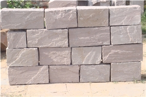 Buff Brown Sandstone Wall Bricks, Sandstone Wall Stones