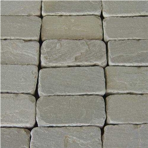 Kandla Grey Cubes, Kandla Grey Sandstone Cobble Stone, Grey Sandstone Setts