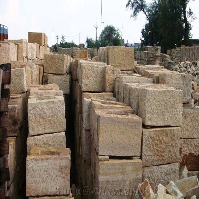 Mint Sandstone Wall Bricks, Mint Sandstone Wall Stone, Yellow Mint Sandstone