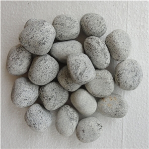 White Granite Pebbles, Polished Pebble Stones, River Bed Pebbles