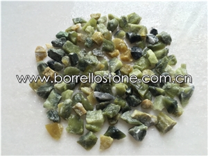 Green Gravel Stones, Natural Green Granite Pebble Stone Gravels