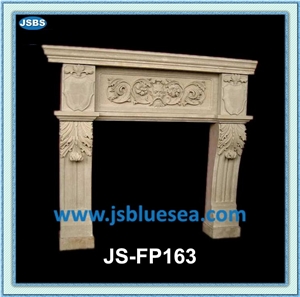 Marble Fireplace Surround, Handcarved Fireplace