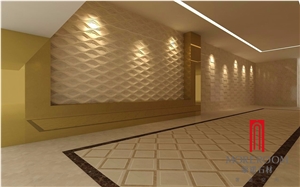 3d Honed Marble Background for Living Room