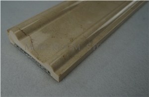Beige Cappucino Marble Laminated with Aluminum Moulding for Tiny House