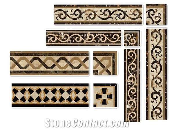 Egypt Building Material Italian Waterjet Marble Border Design From China Stonecontact Com Pakistani marble pattern design for floors border. italian waterjet marble border design