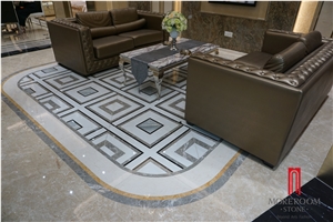 Floor Marble Tiles Glazed Porcelain Hall Flooring Tiles Classic Square Design