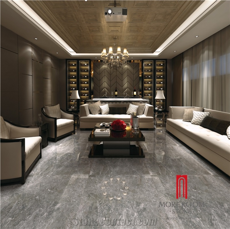 Grey Porcelain Tiles 60x60 for Livingroom Polished Surface Porcelain Floor