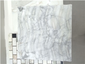 Luxury Cnc Design White Carrara Italian Marble for Interior Wall Panel