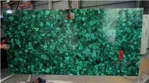 Malachite Composite Tiles with Granite Backing