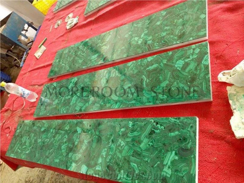 Semi Precious Stone Malachite Green Tile