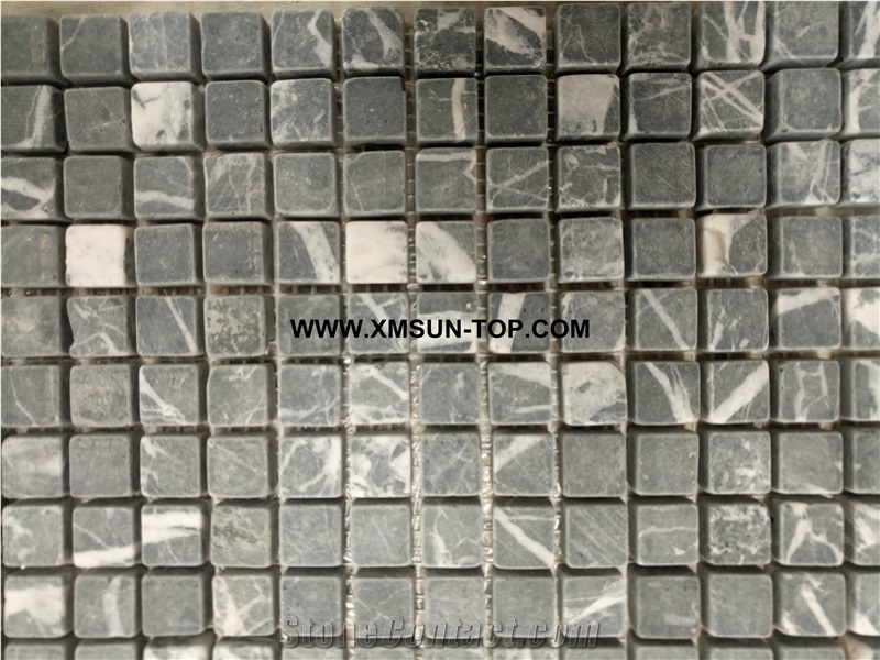 Black Square Stone Mosaic/Natual Stone Mosaic/Stone Mosaic Patterns/Wall Mosaic/Floor Mosaic/Interior Decoration/Customized Mosaic Tile/Mosaic Tile for Bathroom&Kitchen&Hotel Decoration