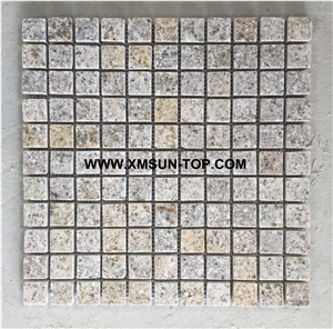 Golden Crystal Granite Square Mosaic/ G682 Granite Decorative Mosaic/Stone Mosaic/Wall Mosaic/Floor Mosaic/Interior Decoration/Customized Mosaic Tile/Mosaic Tile for Bathroom&Kitchen&Hotel Decoration