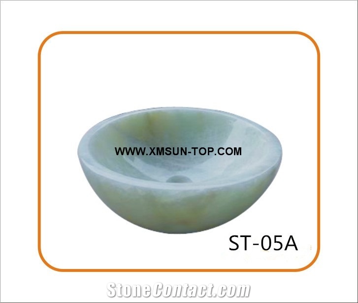 Light Green Kitchen Sinks&Basins/Green Stone Bathroom Sinks&Basin/Round