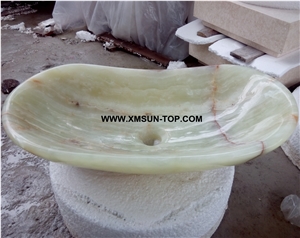 Light Green Ship-Shape Kitchen Sinks&Basins/Green Stone Bathroom Sinks&Basin/Ship Shape Sinks&Basins/Natural Stone Basins&Sinks/Wash Basins/Interior Decorative