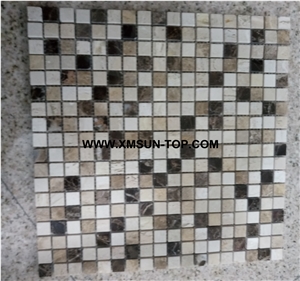 Multicolor Square Stone Mosaic/Composited Stone Mosaic/Stone Mosaic Patterns/Wall Mosaic/Floor Mosaic/Interior Decoration/Customized Mosaic Tile/Mosaic Tile for Bathroom&Kitchen&Hotel Decoration