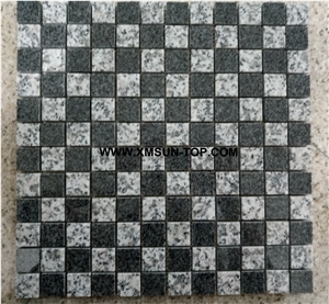 Polished Granite Square Stone Mosaic/Natural Stone Mosaic/Stone Mosaic Patterns/Wall Mosaic/Floor Mosaic/Interior Decoration/Customized Mosaic Tile/Mosaic Tile for Bathroom&Kitchen&Hotel Decoration