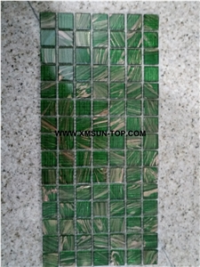 Polished Green Square Mosaic/Mosaic Patterns/Wall Mosaic/Floor Mosaic/Interior Decoration/Customized Mosaic Tile/Mosaic Tile for Bathroom&Kitchen&Hotel Decoration