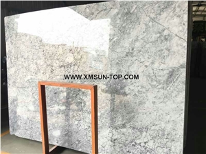 Polished Prague Grey Marble Big Slabs & Gangsaw Slabs & Customized/Light Grey Marble for Wall Covering/Grey Marble with Patterns for Floor Covering/Interior Decoration