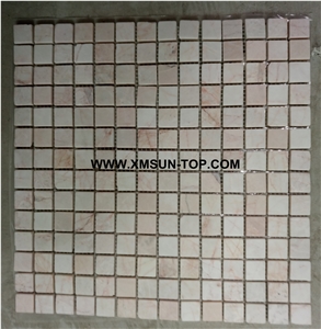 Polished Square Stone Mosaic/White Stone Decorative Mosaic/Wall Mosaic/Floor Mosaic/Interior Decoration/Customized Mosaic Tile/Mosaic Tile for Bathroom&Kitchen&Hotel Decoration