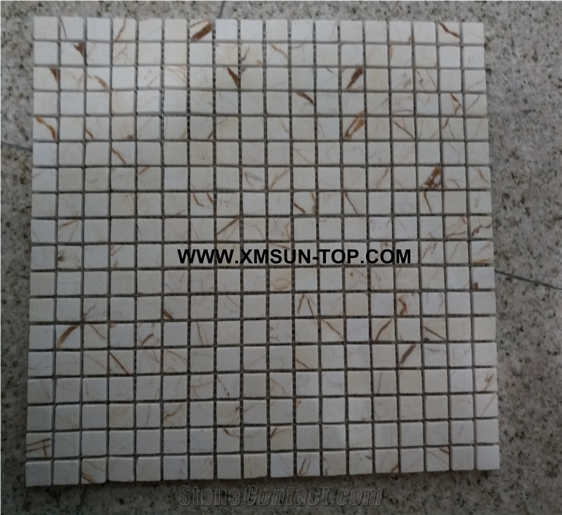 Polished White Marble Square Mosaic/Natural Stone Mosaic/Stone Mosaic Patterns/Wall Mosaic/Floor Mosaic/Interior Decoration/Customized Mosaic Tile/Mosaic Tile for Bathroom&Kitchen&Hotel Decoration