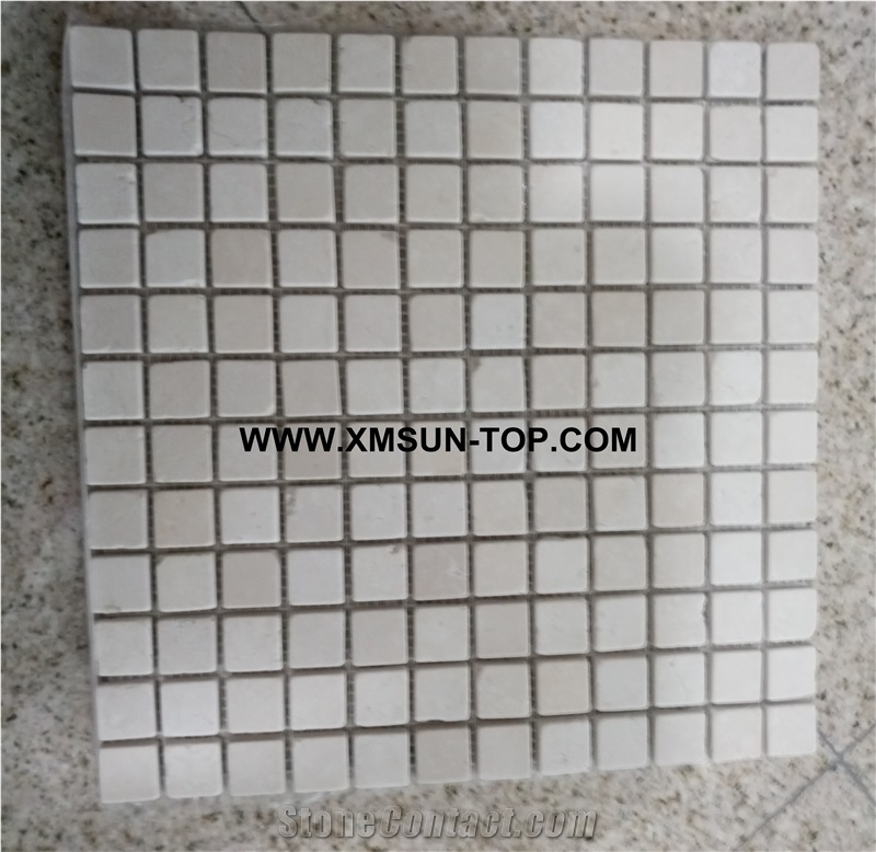 Polished White Square Mosaic/Natural Stone Mosaic/Wall Mosaic/Floor Mosaic/Interior Decoration/Customized Mosaic Tile/Mosaic Tile for Bathroom&Kitchen&Hotel Decoration